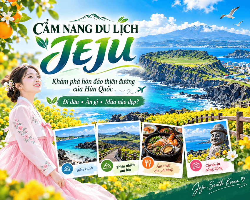 Cẩm Nang Du Lịch Jeju Hàn Quốc: Đi Đâu, Ăn Gì, Mùa Nào Đẹp?