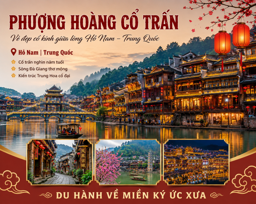 #Phượng Hoàng Cổ Trấn Trung Quốc – Vẻ Đẹp Cổ Kính Giữa Lòng Hồ Nam